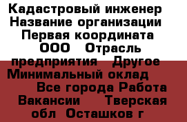 Кадастровый инженер › Название организации ­ Первая координата, ООО › Отрасль предприятия ­ Другое › Минимальный оклад ­ 20 000 - Все города Работа » Вакансии   . Тверская обл.,Осташков г.